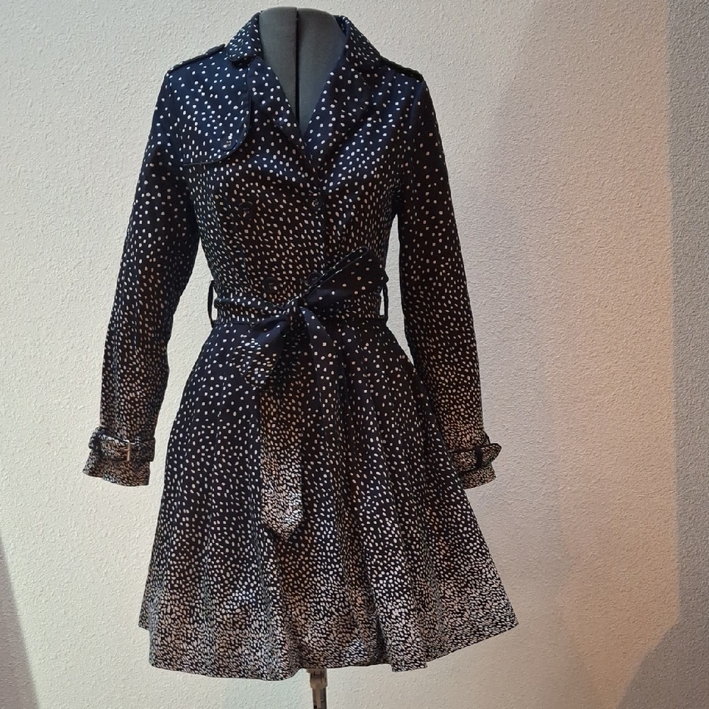 Darling Navy and White Trench Coat
